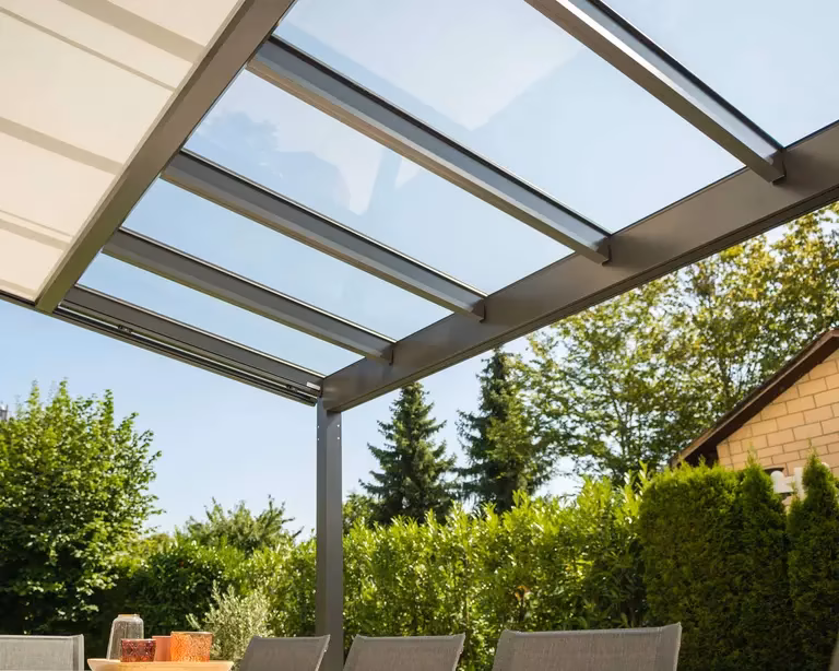 Terrassenüberdachung aus Glas